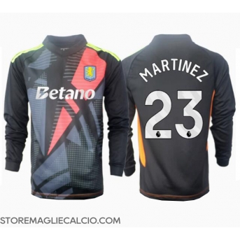 Aston Villa Emiliano Martinez #23 Portiere Maglia Gara Trasferta Repliche 2024-25 Maniche Lunghe